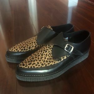 New Underground Leather Leopard Creepers Buckle 9